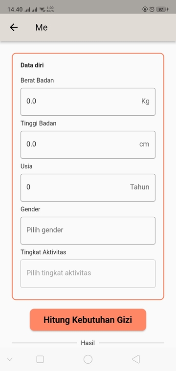 Hitung Kebutuhan Gizi